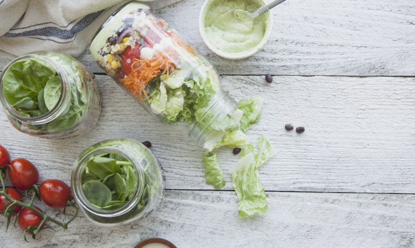 salad in a jar