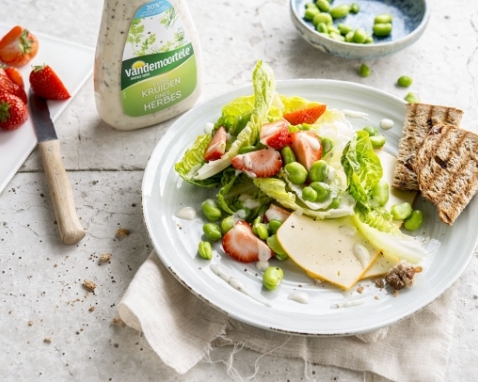 Slaatje aardbei - Salade fraîches