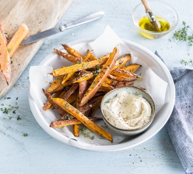 Zoete aardappelfrietjes - Frites de patates douces