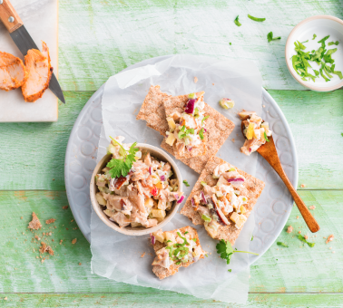 Kipsalade met stukjes appel - Salade de poulet aux morceaux de pomme