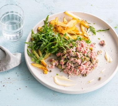 Steak tartaar met een twist - Steak tartare revisité